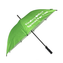 Stromotional Promotional Custom White Logo Green Ombrelas